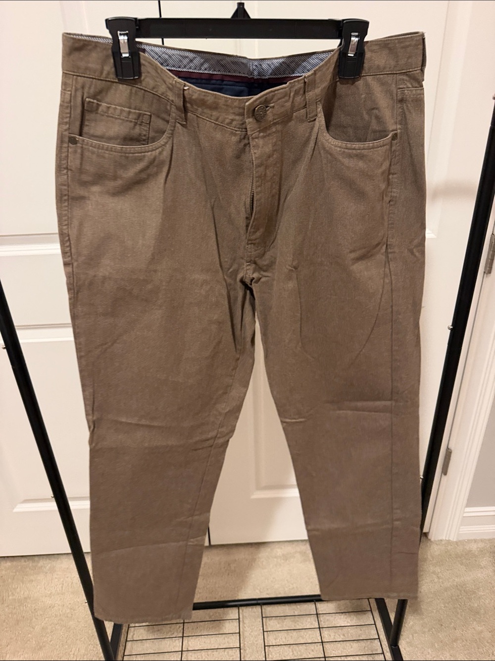 Men's Johnston and Murphy Casual Straight-Leg Pants in Brown 36x30